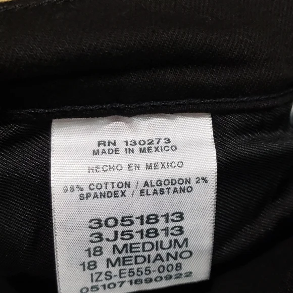 Women's Lee Relaxed Fit Black Jeans Size 18 - Picture 5 of 8